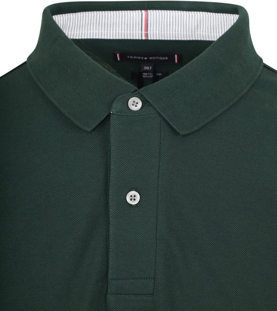 Tommy Hilfiger - And Tall Poloshirt Long Sleeve Groen - - Heren Poloshirt Maat 4XL