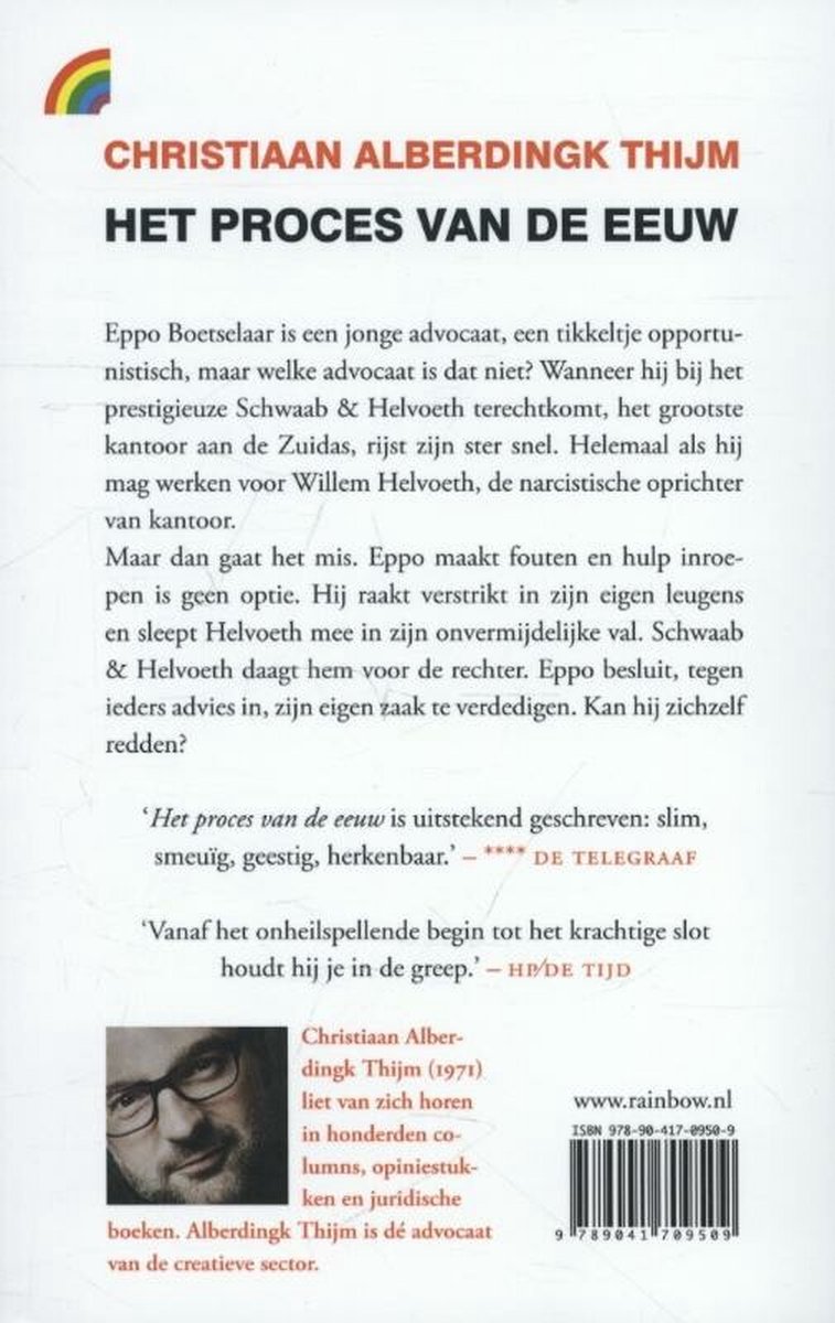 Het proces van de eeuw - back cover
