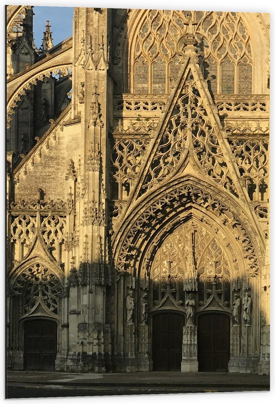 Dibond - Kathedraal - Frankrijk - 60x90 cm Foto op Aluminium (Met Ophangsysteem)