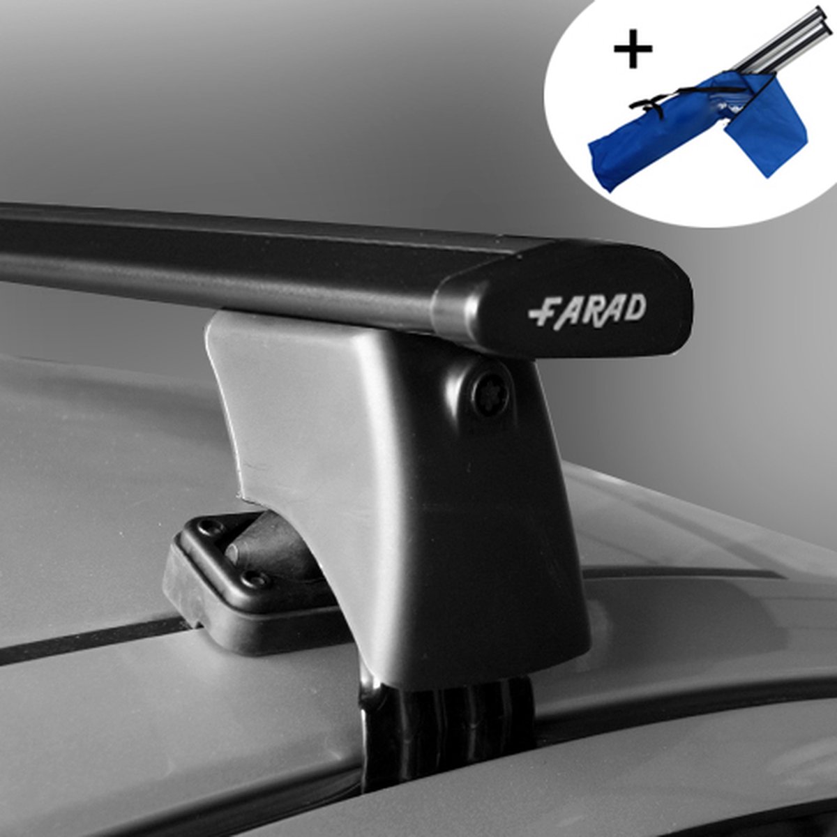 Dakdragers geschikt voor Volvo V40 5 deurs hatchback vanaf 2012 - Wingbar zwart - inclusief dakdrager opbergtas