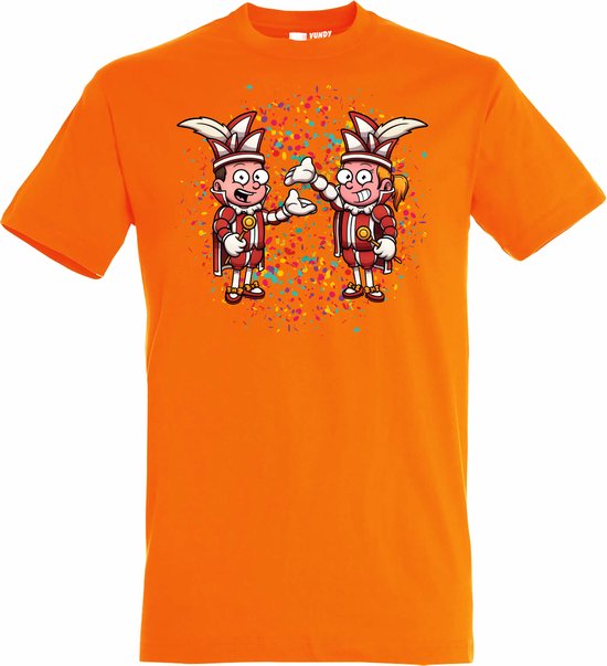 T-shirt kinderen Carnavals Paar | Carnaval | Carnavalskleding Kinderen Baby | Oranje | maat 80