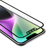 Cadorabo Screenprotector geschikt voor Apple iPhone 14 PLUS Volledig scherm pantserfolie Beschermfolie in TRANSPARANT met ZWART - Gehard (Tempered) display beschermglas in 9H hardheid met 3D Touch