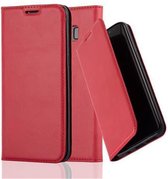 Cadorabo Hoesje geschikt voor Samsung Galaxy S8 in APPEL ROOD - Beschermhoes met magnetische sluiting, standfunctie en kaartvakje Book Case Cover Etui