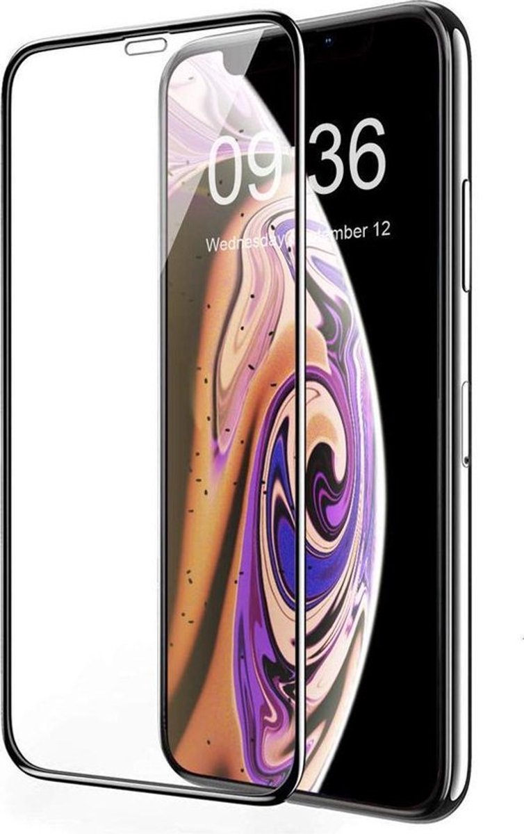 HB Glas Geschikt voor Apple iPhone 11 Pro Glas - High Impact Anti-Glare Mat Glass - Zwart