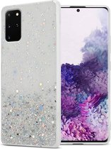 Cadorabo Hoesje voor Samsung Galaxy S20 PLUS in Transparant met Glitter - Beschermhoes van flexibel TPU silicone met fonkelende glitters Case Cover Etui