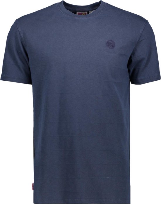 Superdry Vintage Texture Heren T-shirt - Blauw - Maat 3XL