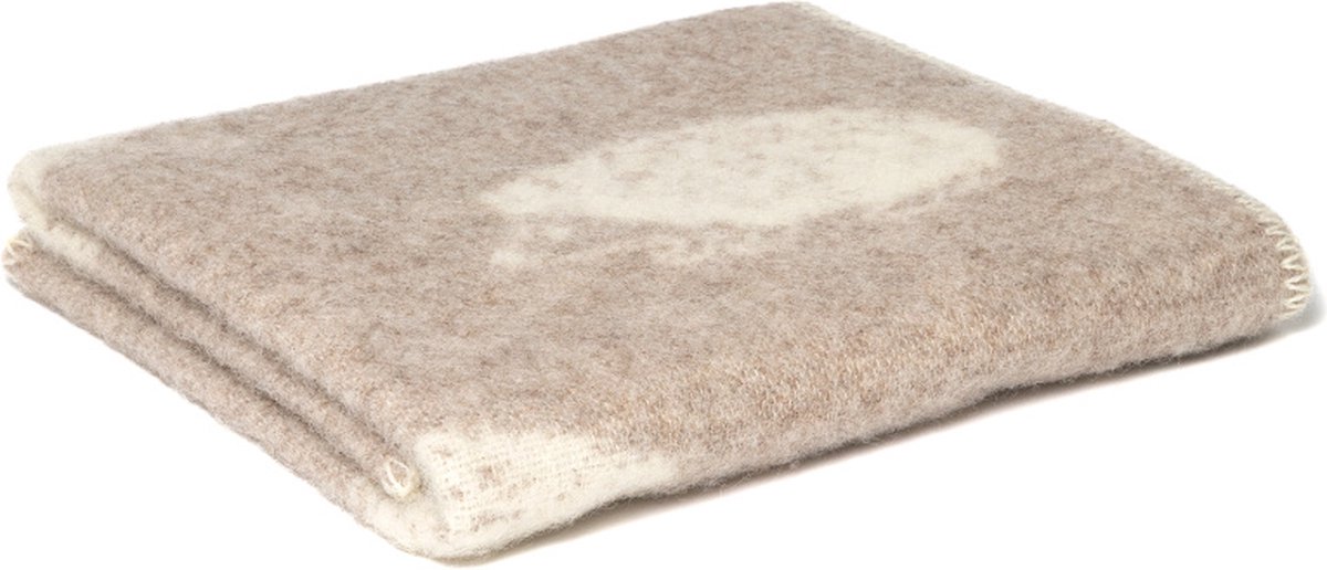 WOOOL® Wollen Babydeken - HEDGEHOG (Lichtbruin) - 65x90cm - Ledikant