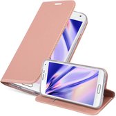Cadorabo Hoesje geschikt voor Samsung Galaxy S5 / S5 NEO in CLASSY ROSE GOUD - Beschermhoes met magnetische sluiting, standfunctie en kaartvakje Book Case Cover Etui