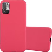 Cadorabo Hoesje geschikt voor Xiaomi RedMi NOTE 10 5G / POCO M3 PRO 5G in CANDY ROOD - Beschermhoes gemaakt van flexibel TPU silicone Case Cover