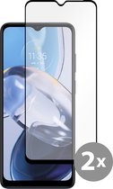 Cazy Tempered Glass Screen Protector geschikt voor Motorola Moto E22/E22i - Zwart - 2 stuks
