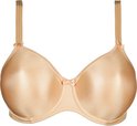 Nude beugelbeha met gladde cups, strikje middenvoor en strikjes op de bandjes.