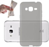 Cadorabo Hoesje geschikt voor Samsung Galaxy J3 2016 in TRANSPARANT ZWART - Beschermhoes gemaakt van flexibel TPU Silicone Case Cover