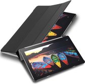 Cadorabo Tablet Hoesje geschikt voor Lenovo Tab 3 10 Business (10.1 inch) in SATIJN ZWART - Ultra dun beschermend geval met automatische Wake Up en Stand functie Book Case Cover Etui
