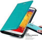 Cadorabo Hoesje voor Samsung Galaxy NOTE 3 in BENZINE TURKOOIS - Beschermhoes met magnetische sluiting, standfunctie en kaartvakje Book Case Cover Etui