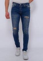 Ripped Jeans Heren Slim Fit Strech -DC-046- Blauw