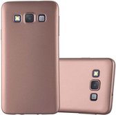 Cadorabo Hoesje geschikt voor Samsung Galaxy A3 2015 in METALLIC ROSE GOUD - Beschermhoes gemaakt van flexibel TPU silicone Case Cover