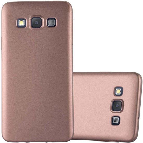 Coque Cadorabo pour Samsung Galaxy A3 2015 en OR ROSE MÉTALLIQUE - Coque de protection en silicone TPU souple