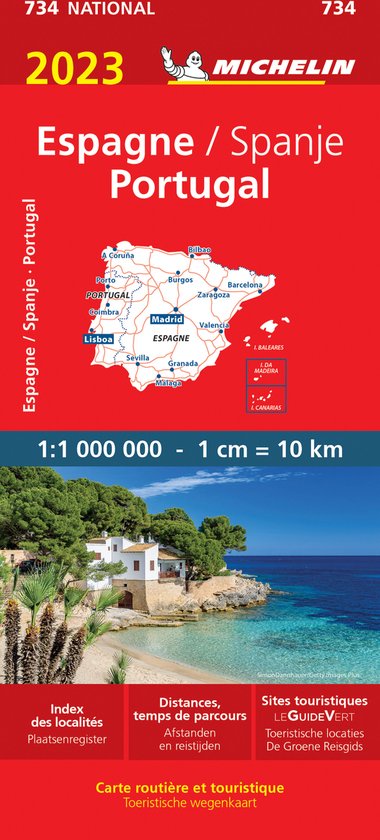Nationale kaarten Michelin - Michelin 734 Spanje, Portigal 2023 | bol.com