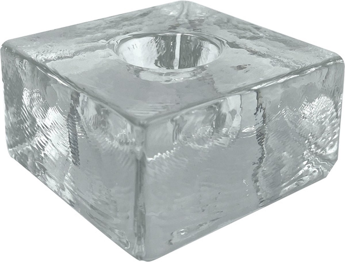 Scentchips® Vierkant Glas Helder kandelaar dinerkaars