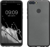 kwmobile telefoonhoesje geschikt voor Huawei Enjoy 7S / P Smart (2017) - Hoesje voor smartphone - Back cover in metallic grijs