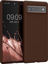 kwmobile telefoonhoesje geschikt voor Google Pixel 6a - Hoesje voor smartphone - Back cover in chocoladebruin