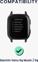 kwmobile elastisch bandje voor smartwatch - geschikt voor Garmin Venu Sq Music / Sq - Horlogebandje van katoen - In zwart