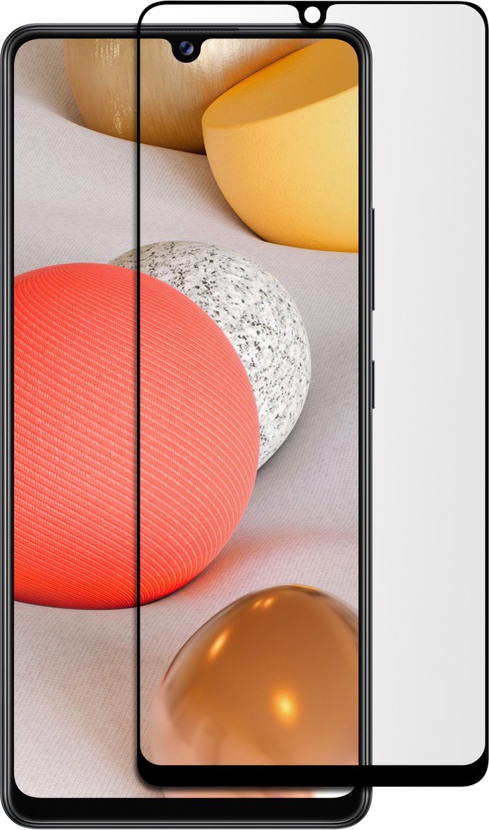 Akashi, Tempered Glass Screenprotector Geschikt voor Samsung Galaxy A42 5G, Zwart