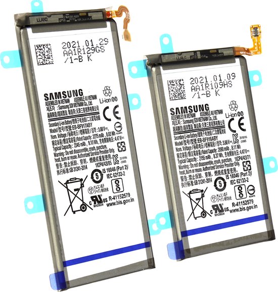 Samsung Galaxy Z Fold 2 Interne Batterij Primair en Secundair Origineel Zwart