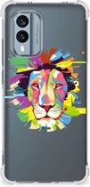 GSM Hoesje Nokia X30 Leuk TPU Back Cover met transparante rand Lion Color