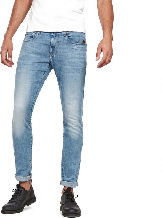 G-STAR Revend Skinny Jeans - Heren - Light Indigo Aged - W36 X L30 | bol.com