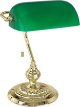 EGLO Banker - Bureaulamp - Tafellamp - E27 - 39 cm - Goud/Groen