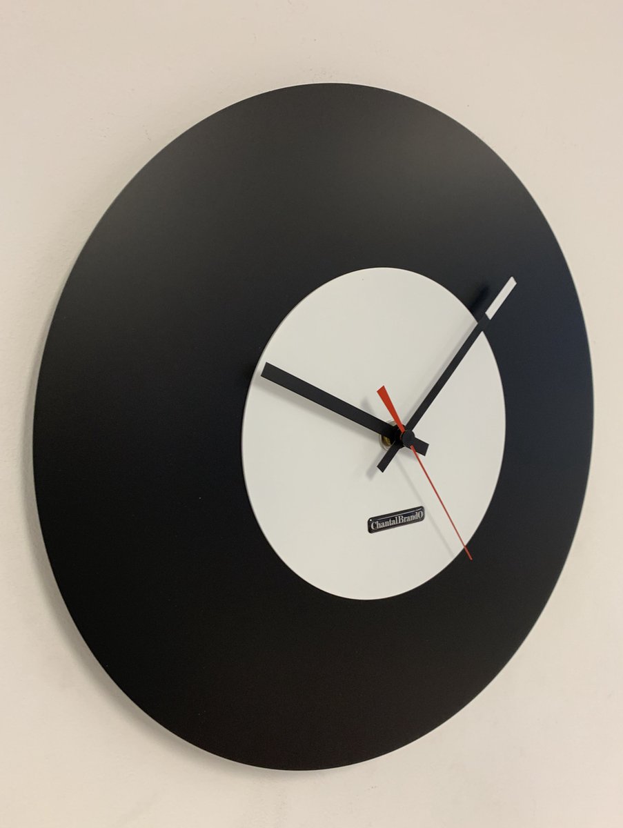 Wandklok ChantalBrandO MISTRAL BLACK & WHITE -- MODERN DESIGN --