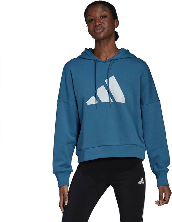 ADIDAS SPORTSWEAR Future Icons 3 Bars Sweat à capuche Femme Altered Blue / White - Taille M
