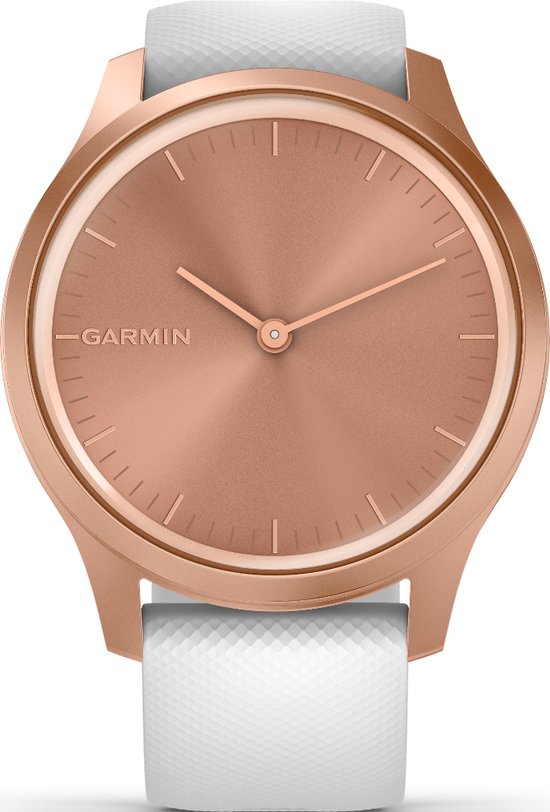 Garmin Vivomove Style - Hybride Smartwatch - Echte wijzers - Verborgen touchscreen - 40mm - Rose Gold/White - Garmin