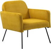 NARKEN - Fauteuil - Geel - Fluweel