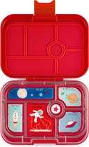 Yumbox Original - Lunch box bento étanche - 6 compartiments - Roar Red / Rocket tray