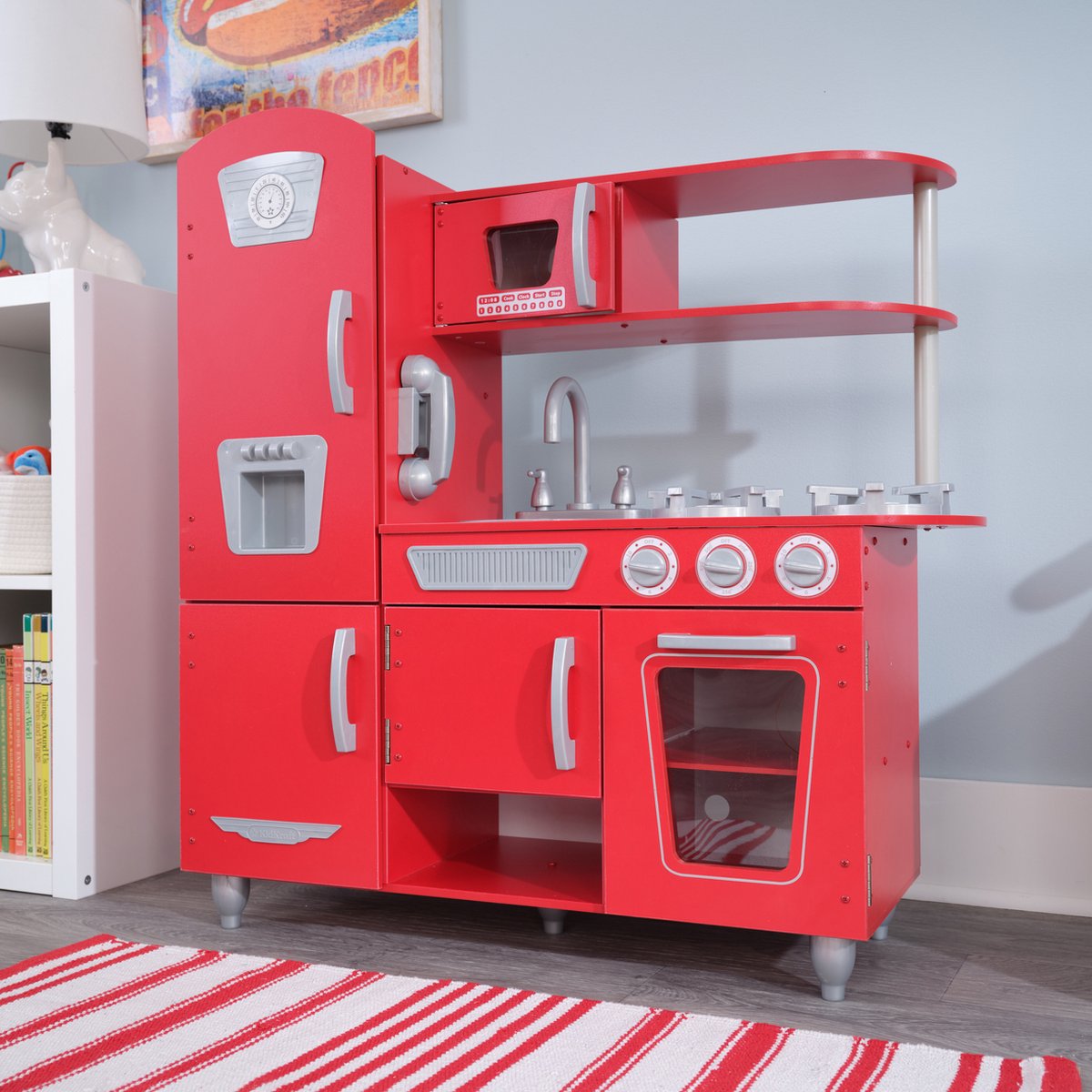 KidKraft Vintage Houten Keukentje Rood - Speelkeuken — afbeelding 4