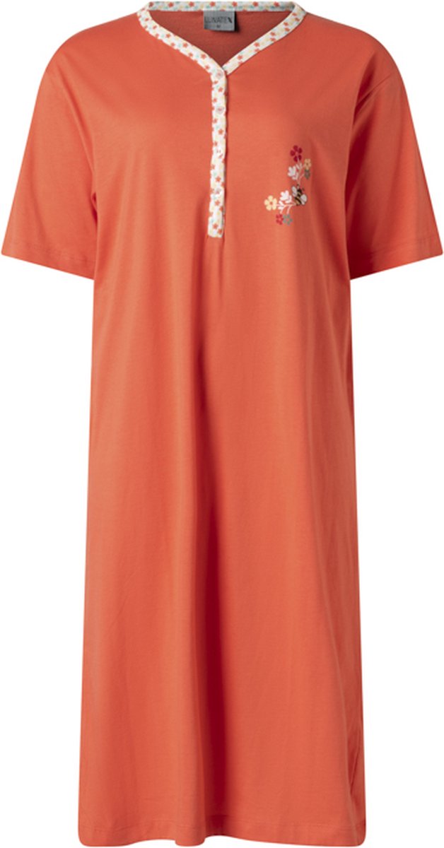 Lunatex dames nachthemd 224163 - korte mouw - rood