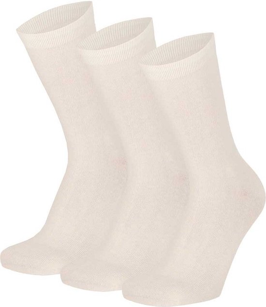 Apollo - Dames sokken - Sokken katoen dames - Sokken - Ecru - Maat 35/42 - Dames sokken katoen 39 42 - Dames sokken naadloos