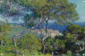 Bordighera - Claude Monet tuinposter - Landschap tuinposter - Tuinposters Natuur - Schutting decoratie - Tuin accessoires - Posters tuinposter 75x50 cm