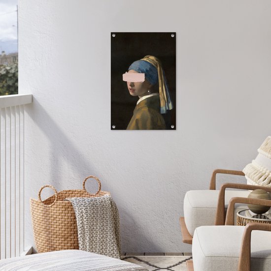 Décoré du vieux maître Johannes Vermeer au trait de peinture 40x60 cm