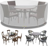Tuinmeubelhoezen, waterdichte ronde tuintafelafdekking, diameter 163 x 71 cm, transparante polyethyleen afdekking voor buiten, bescherming voor tafel en stoel