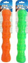 Duvoplus - Speelgoed Voor Dieren - Hond - Tpr Stick Squeaky 28cm Oranje/groen - 1st