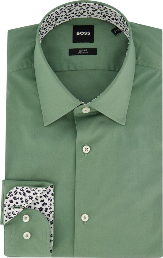 Hugo Boss business overhemd groen