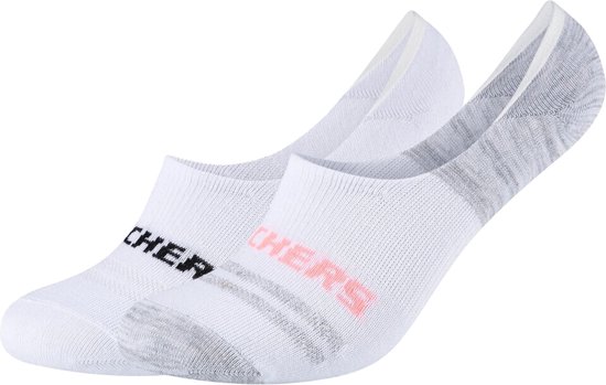 Skechers 2PPK Mesh Ventilation Footies Socks SK44008-1001, Unisex, Wit, Sokken, maat: