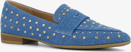 Blue Box dames loafers denim met studs - Blauw - Maat 41