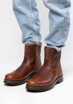Sacha - Heren - Bruine leren boots met imitatiebont - Maat 41