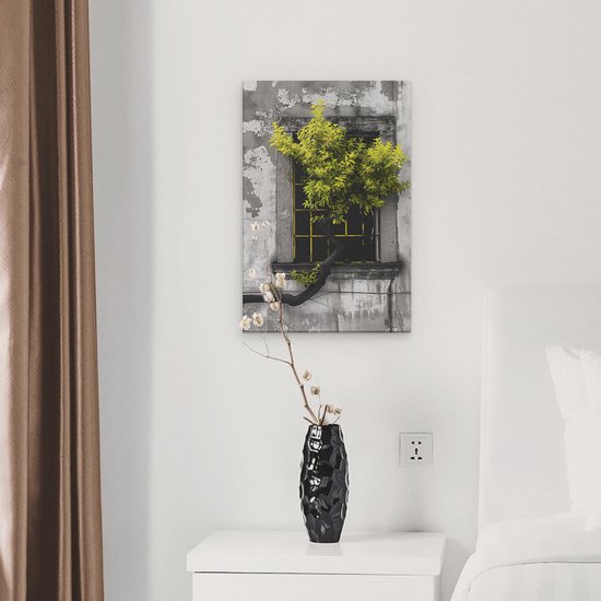 Tableau sur toile Artaza Arbre poussant à travers une fenêtre - 20x30 - Klein - Photo sur toile - Impression sur toile