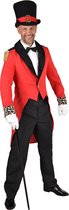 Magic By Freddy's - Circus Kostuum - Baas Van Het Reizende Lunapark Man - Rood - Small - Carnavalskleding - Verkleedkleding