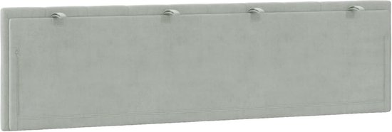 vidaXL-Coussin tête de lit-180 cm-velours-gris clair